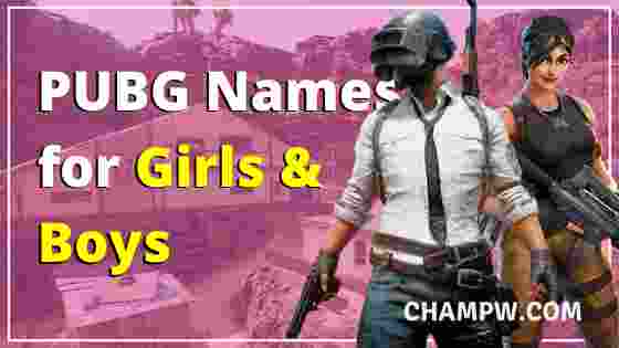 PUBG Names for GIRLs