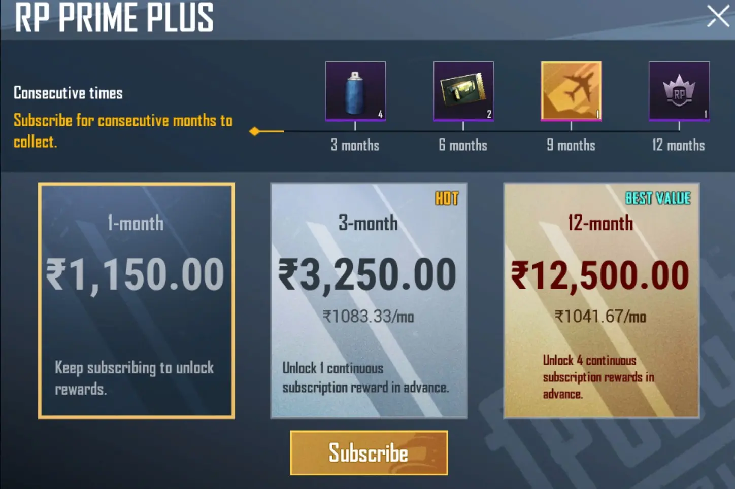 RP Prime Plus Subscription Price