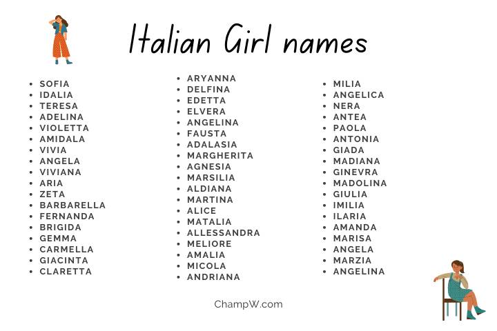 Italian girl name ideas