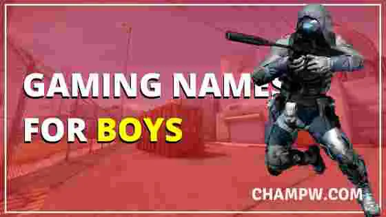 GAMING NAMES FOR BOYS