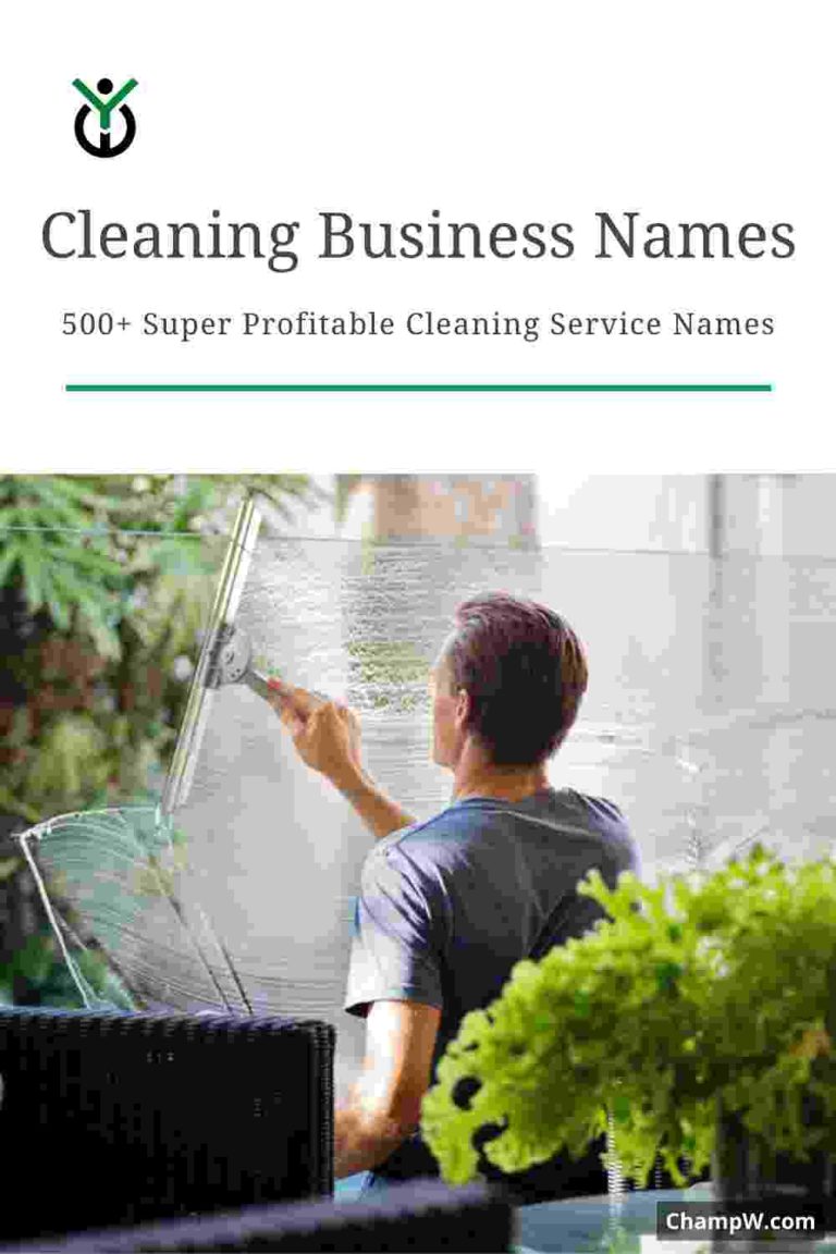 500+ Super Profitable Cleaning Service Names In 2022