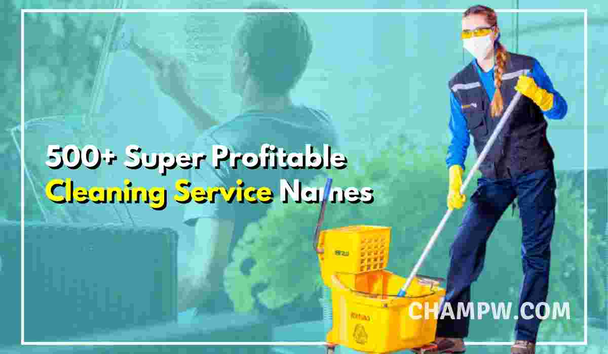 500+ Super Profitable Cleaning Service Names