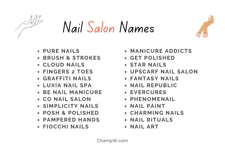 nail salon name ideas