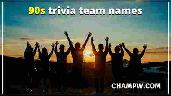 90s trivia team names
