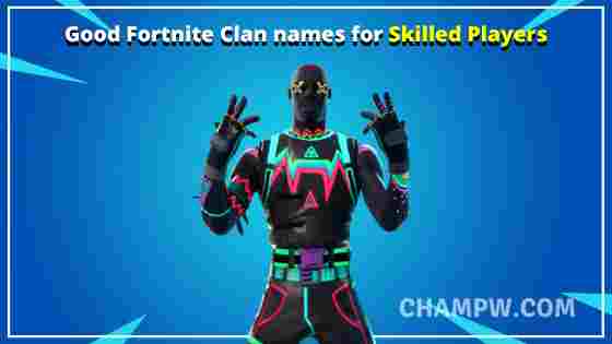 Good Fortnite Clan names for Skilled Players