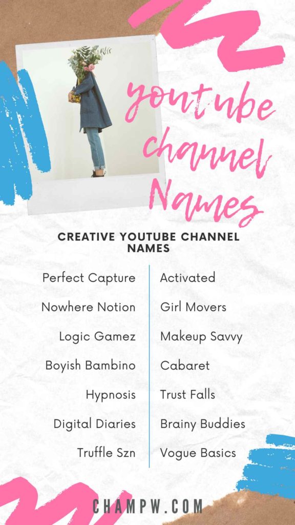 youtube channel names pinterest