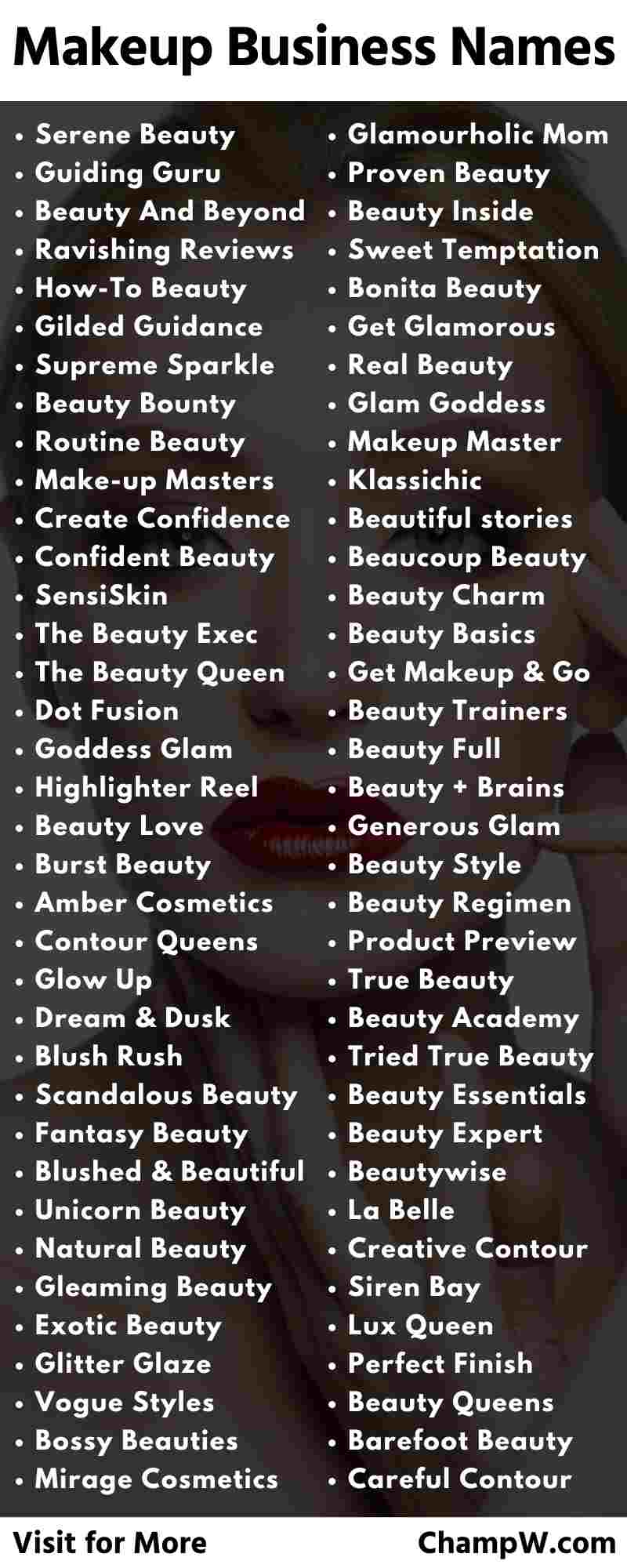 catchy names for makeup business