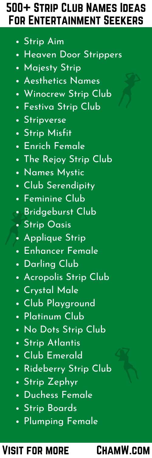 500+ Strip Club Names Best Ideas For Entertainment Seekers