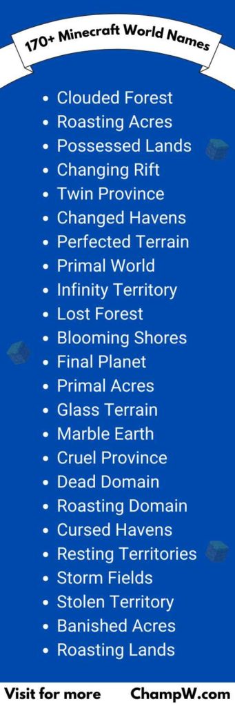 170+ Minecraft World Names That Are Cool & Stylish