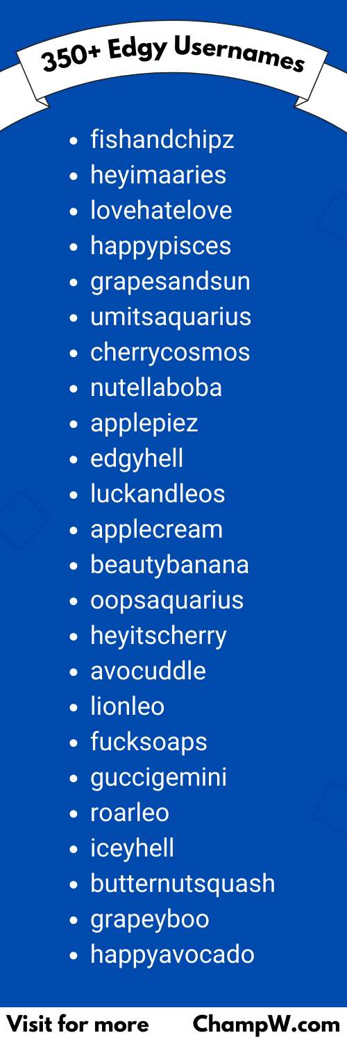 List of Edgy Usernames