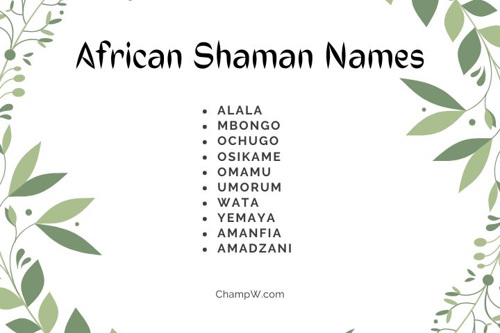 African Shaman Names