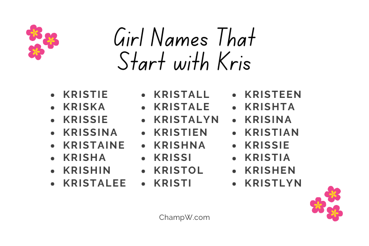 The New Trend of Girl Names That Start with Kris