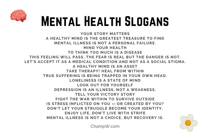 Mental Health Awareness Slogans