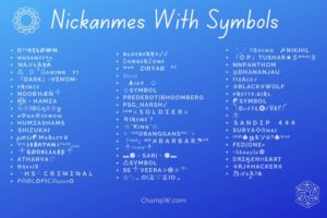 750+ Nicknames With Symbols (𝓬𝓸𝓹𝔂 𝕒𝕟𝕕 𝖕𝖆𝖘𝖙𝖊 ♥)