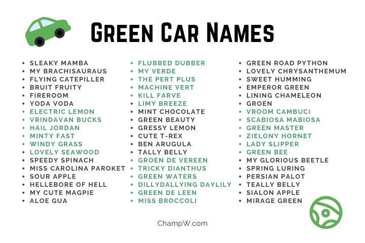 250 Best Car Names - Funny, Cool Names for Cars - Parade