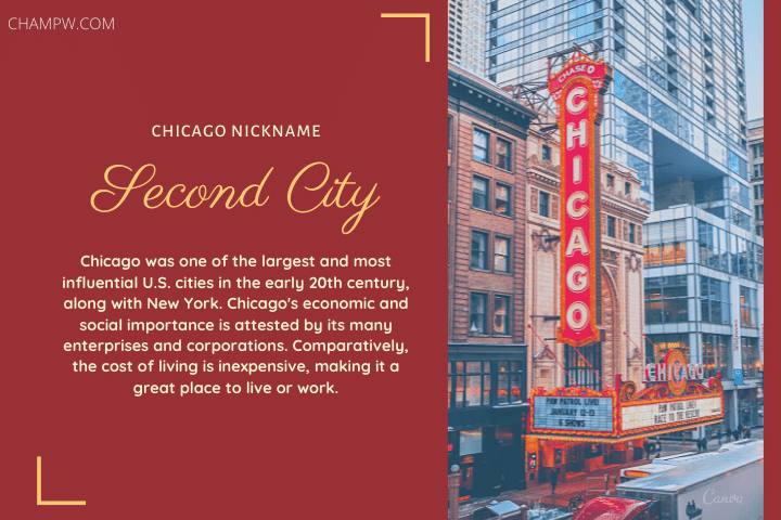 CHICAGO NICKNAME SECOND CITY AND STORY BEHIND IT