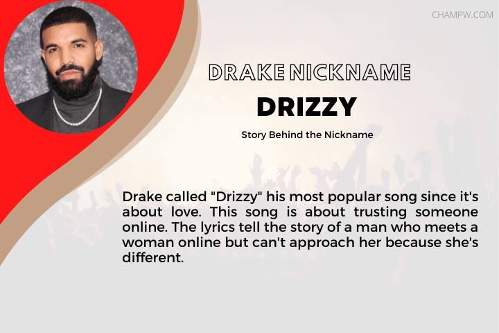 DRAKE NICKNAME DRIZZY AND STORY BEHIND IT