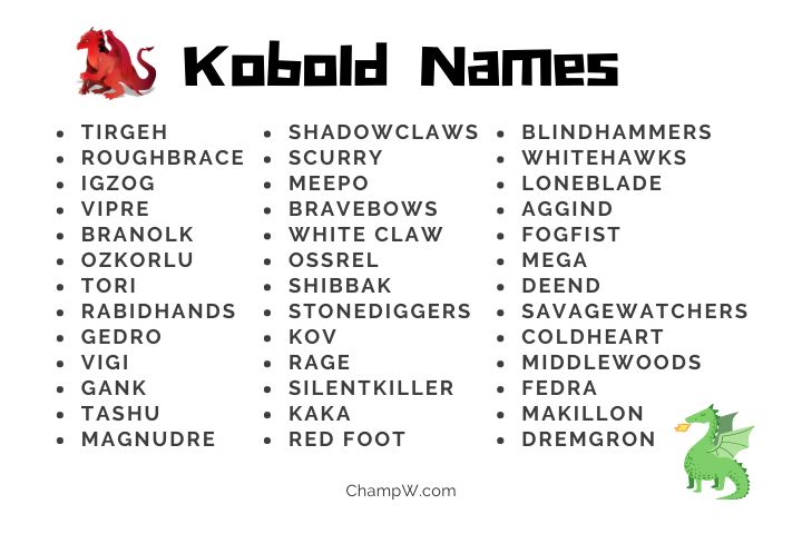Kobold Names