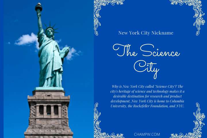NEW YORK NICKNAME THE SCIENCE CITY AND STORY BEHIND IT