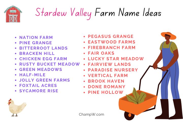 Stardew Valley Farm Name Ideas