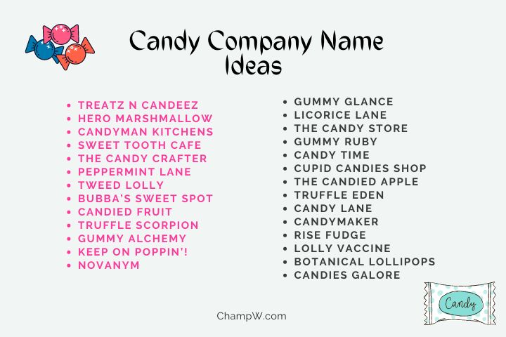 candy company name ideas