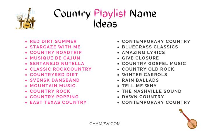 country playlist name ideas