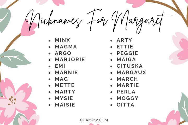 LIST OF Nicknames For Margaret