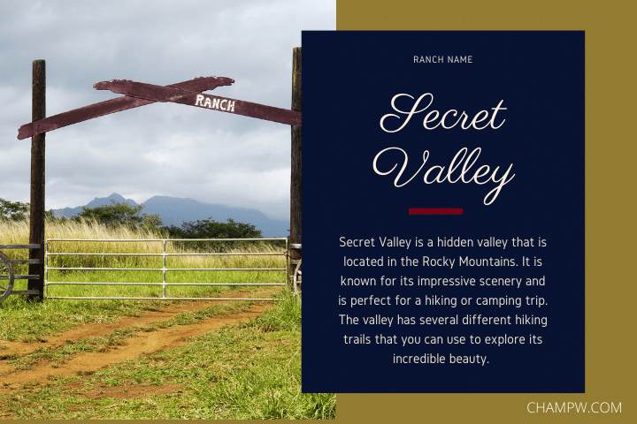 Secret Valley (Ranch Name)
