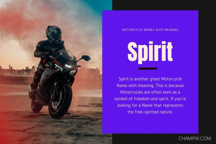 Spirit- Cool Motorcycle Names