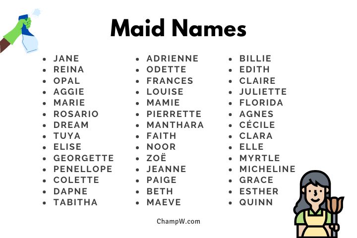 200+ Superb Maid Names To Gain Trust For Your Business Today