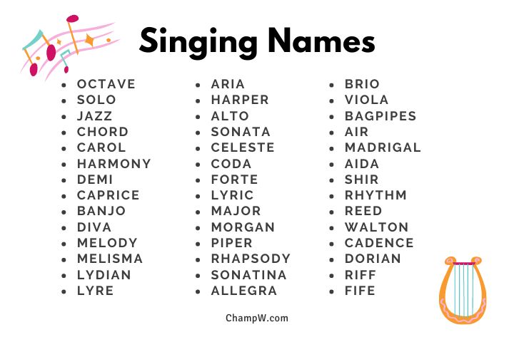 40+ Adorable Singing Names For Your Sweet Babies