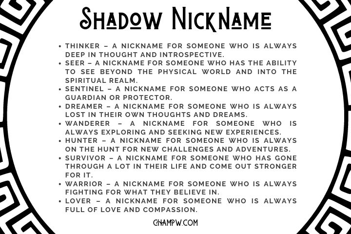 500+ Dark Shadow Nickname For Your Vindictive Personality