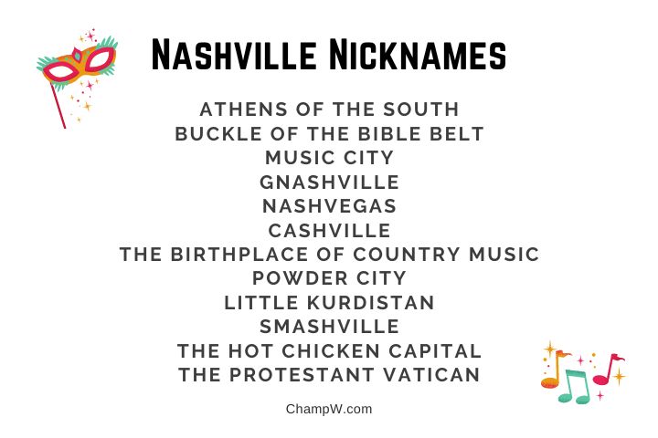 14 Nashville Nicknames To Steer Life On A Magical Journey