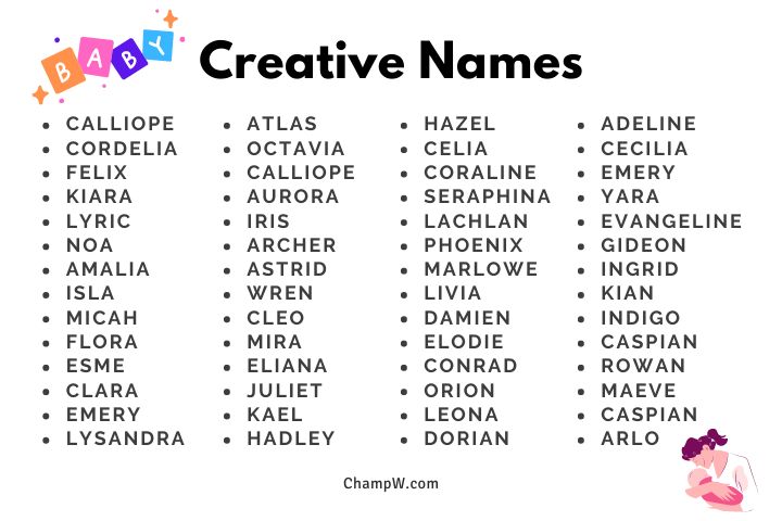 100+ Creative Names Ideas For Your Little Baby Boy And Girl
