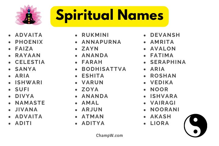 125+ Spiritual Names With Meaning For Your Grateful Destiny