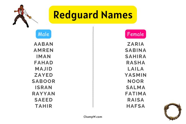 150 Unique Redguard Names You Probably Haven't Heard Of