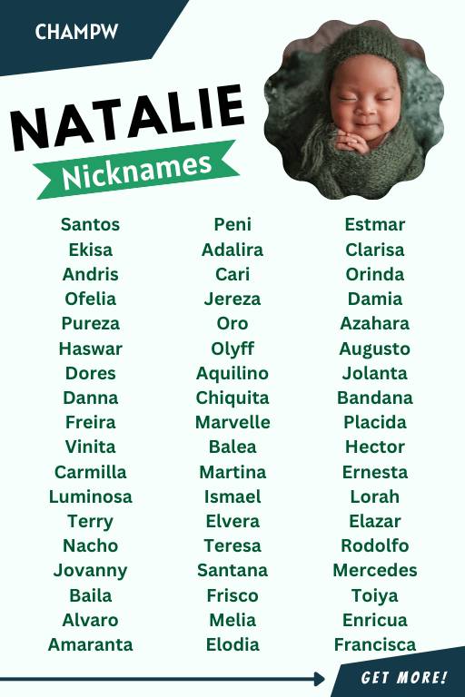 Nicknames for Natalie infographic