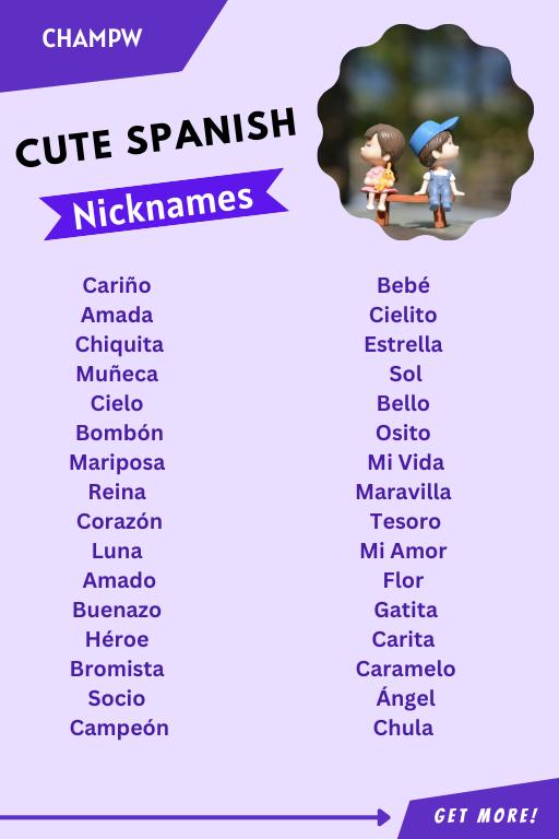 Cute Spanish Nickname ideas