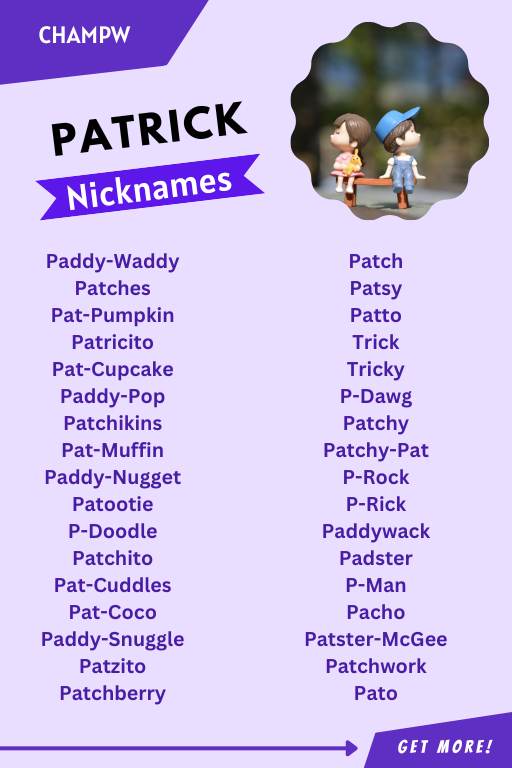 Nicknames ideas For Patrick