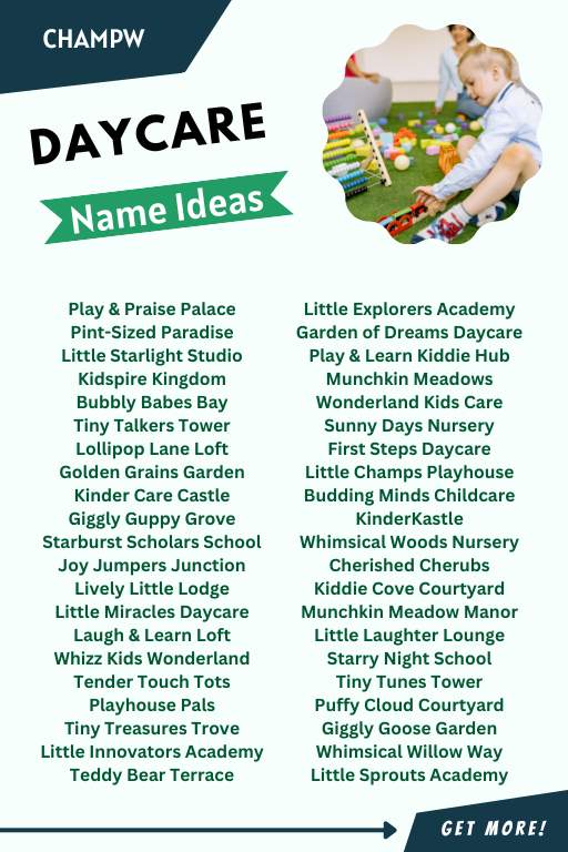 Creative daycare name ideas