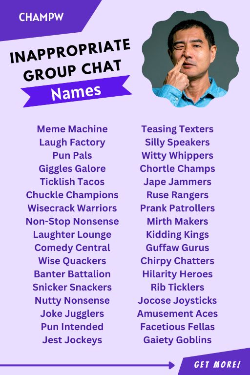 Inappropriate Group Chat Names List