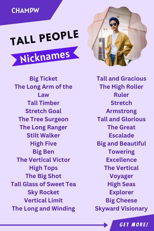 List of Nicknames For Tall People
