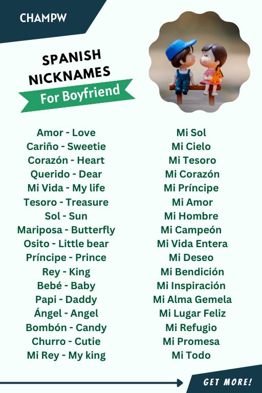 List of Spanish Nicknames For Boyfriend With Meaning