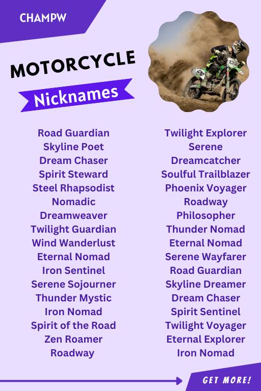 List of motorcycle nicknames